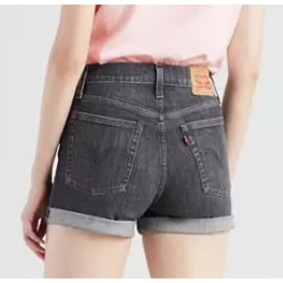 LEVI'S Wedgie Short Faded Black Denim Shorts Womens Style # 523600023 Size 29 - Picture 2 of 9